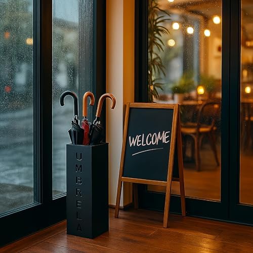 Hiceeden Square Metal Umbrella Holder, Free Standing Umbrella Rack Stand - Image 7