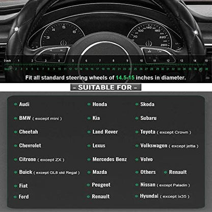 Diamond Leather Bling Steering Wheel Cover, Universal Car Steering Wheel - Image 4