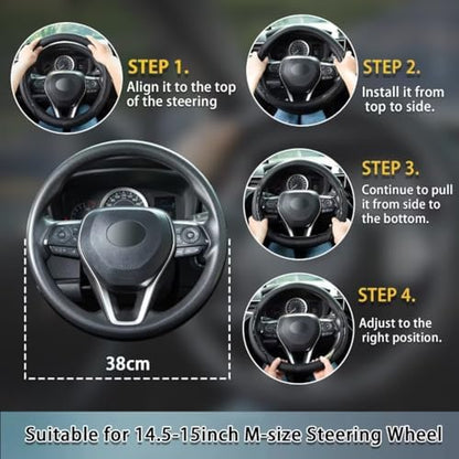 Black Steering Wheel Cover - Image 5