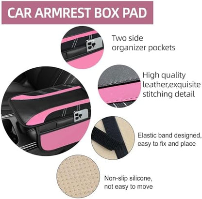 NBTEPEM 6 Pcs Pink Steering Wheel Cover Set, Sport Microfiber Leather Steering - Image 4