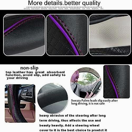 ESEWALAS Universal Car Steering Wheel Cover, Anti-Slip Leather Steering Wheel - Image 2