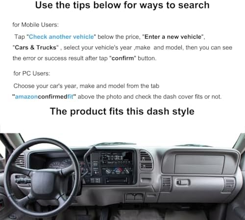 Dash Cover Mat for 1997-99 GMC Yukon/Chevy Tahoe Suburban Y57 - Image 4