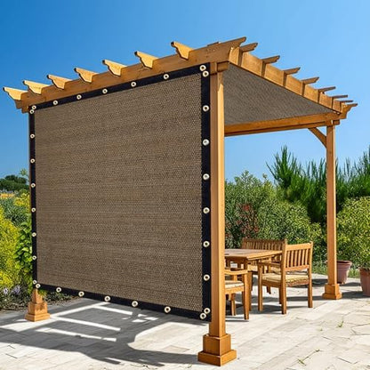 Amagenix 90% Shade Fabric 9'X 13' Mocha Sun Shade Cloth by Amagenix
