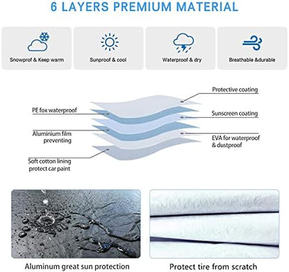 MORNYRAY Tire Covers 4 Pack, Waterproof Anti-UV Snow Sun Rain Tire Covers - Image 2