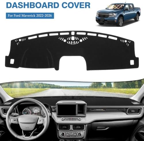 FIILINES Dash Cover Fit for Ford Maverick 2022-2025 2026, Dashboard Mat for - Image 2