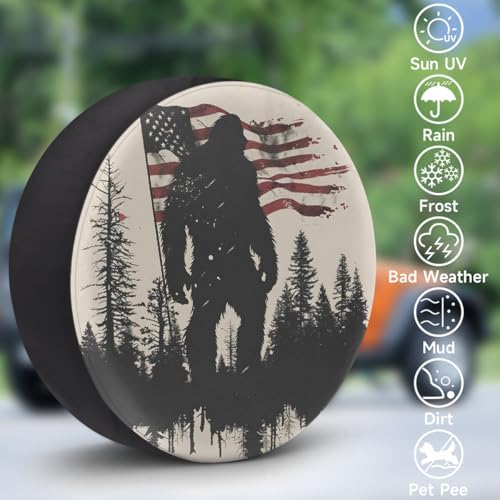 Flag Bigfoot Spare Tire Cover Dust-Proof Wheel Protector - Image 3