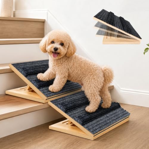 Upgraded Dog Ramps for Stairs, Adjustable Stair Ramp for Dogs by Unknown