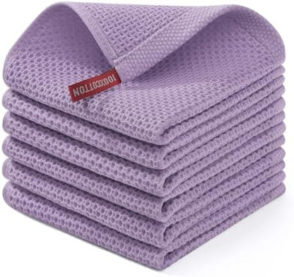 Homaxy 100% Cotton Waffle Weave Kitchen Dish Cloths 6-Pack by Homaxy