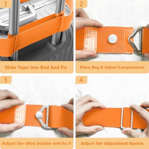 2-in-1 Travel Strap for Luggage Over Handle, Luggage Belt for Carry on Bag - Image 7