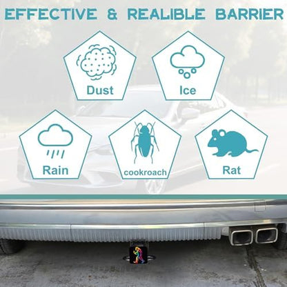 Trailer Hitch Cover Abstract Rainbow Sasquatch Square 2 Inch Receiver Tube Plug - Image 6