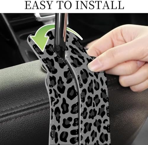 PU Leather Car Seat Hook, Storage Headrest Hanger, Cute Car Backseat Organizer - Image 5
