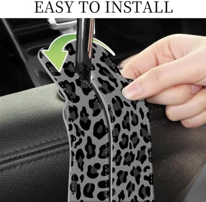 PU Leather Car Seat Hook, Storage Headrest Hanger, Cute Car Backseat Organizer - Image 5