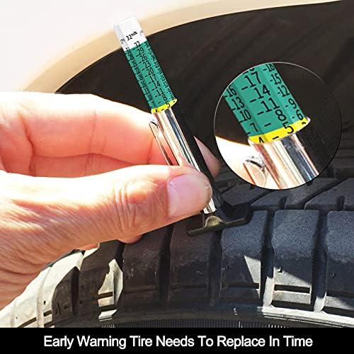 GODESON Pack of 100 Smart Color Coded Tire Tread Depth Gauge - Image 5