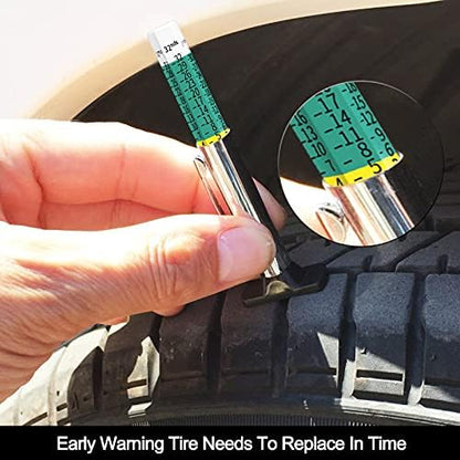 GODESON Pack of 100 Smart Color Coded Tire Tread Depth Gauge - Image 5