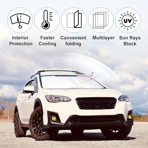 Windshield Sun Shade for 2018-2026 S-ubaru CrossTrek Accessories - Image 2
