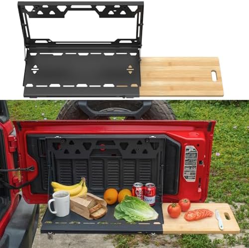 Tailgate Table for 2018-2026 Jeep Wrangler JL JLU 2/4 Door, Foldable Rear Cargo by ZKJAYOE