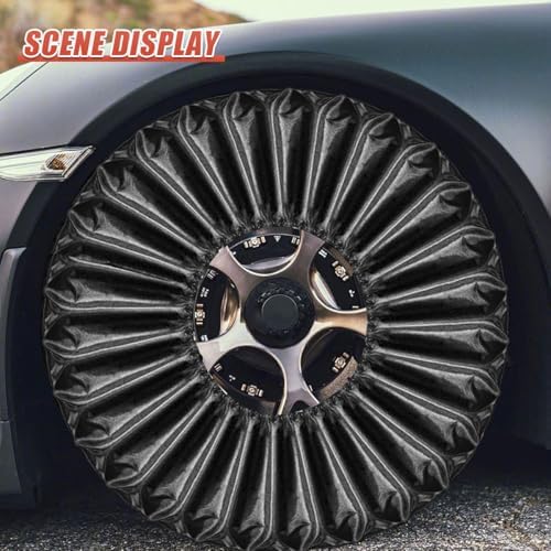 YoRise 4PCS Car Tire Covers Set, Sun Rain Snow Wheel Cover - Image 5