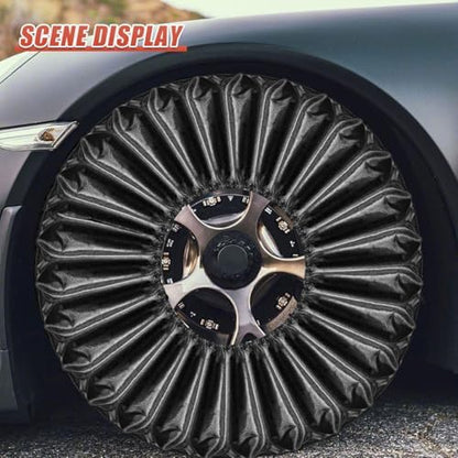 YoRise 4PCS Car Tire Covers Set, Sun Rain Snow Wheel Cover - Image 5