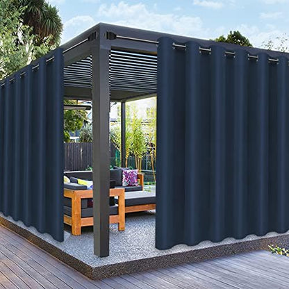 PureFit Outdoor Curtains for Patio Waterproof Weatherproof Outside Curtains by PureFit