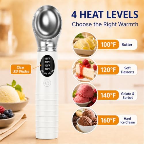 Heated Ice Cream Scoop Rechargeable, Electric Ice Cream Scooper - Image 4