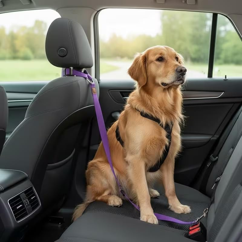 Pet Dog Cat Seat Belts Adjustable Safety Leads Vehicle Seatbelt Harness Car - Image 7