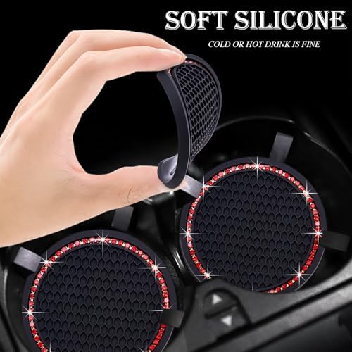 4PCS Bling Cup Holder Coaster, 2.75 Inch Auto Car Cup Holder Insert Coasters - Image 4