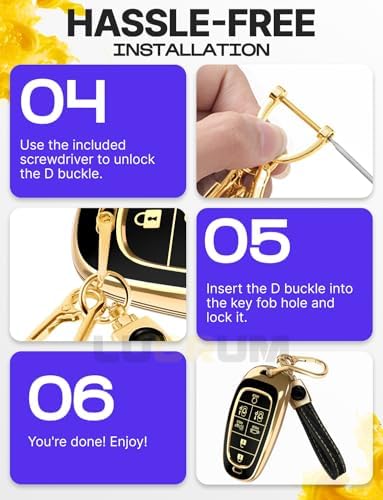 Lucrum Compatible with Hyundai Key Fob Cover & Keychain - Image 7