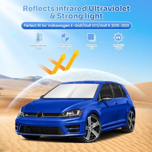Canvcle Window Shades for 2015-2021 Volkswagen VW E-Golf/Golf GTI/R Accessories - Image 2