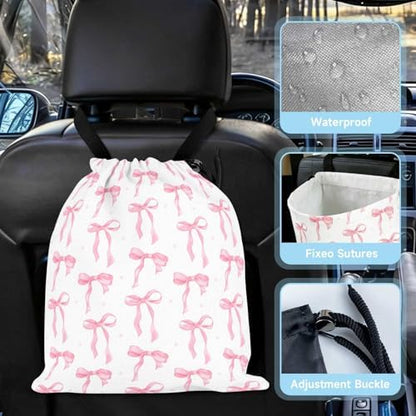 Pink Bow Car Trash Bag - Image 3
