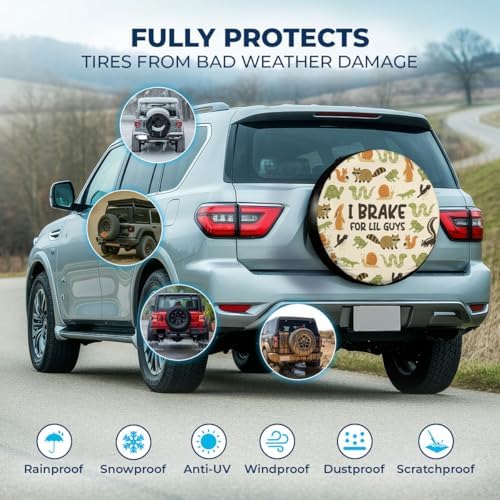 GENANY Small Animal Quote Thick PVC Leather Spare Tire Cover Size 16 - Image 3