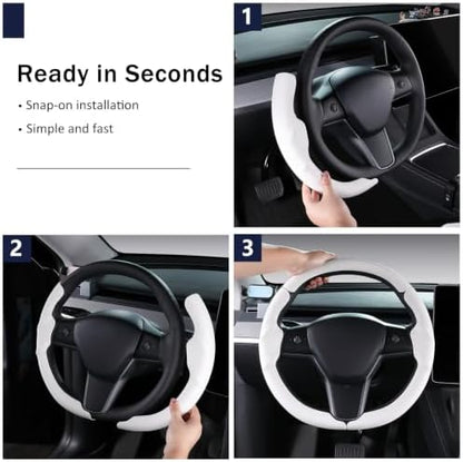 Steering Wheel Cover for Tesla Model 3 2017-2023/ Model Y 2020-2024 - Image 7