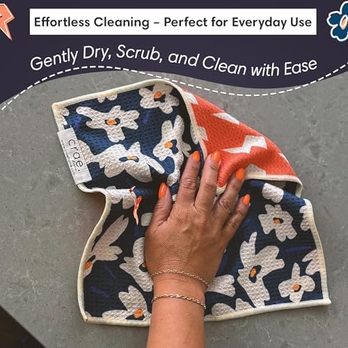 Reversible Microfiber Washcloths, Waffle Weave Dish Cloths - Image 2