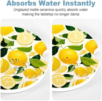 2 Pack Car Cup Holder Coaster, 2.63 inch Anti Slip Insert Absorbent Ceramic Car - Image 6