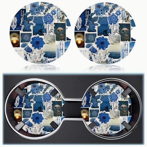Ceramic Car Cup Holder Coasters Set of 2, 2.56 in Puzzle - Image 6