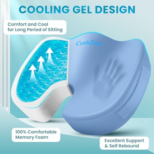 Gel Seat Cushion, Cooling Memory Foam Cushion - Image 2