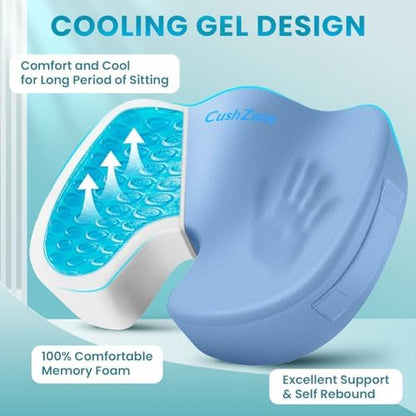 Gel Seat Cushion, Cooling Memory Foam Cushion - Image 2