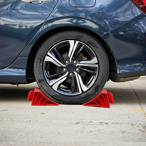 Wheel Chocks, for RV Trailer Camper Truck, Heavy Duty ABS 2 Pack Red - Image 7
