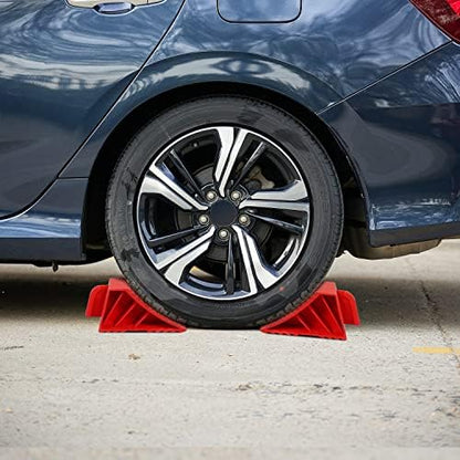 Wheel Chocks, for RV Trailer Camper Truck, Heavy Duty ABS 2 Pack Red - Image 7