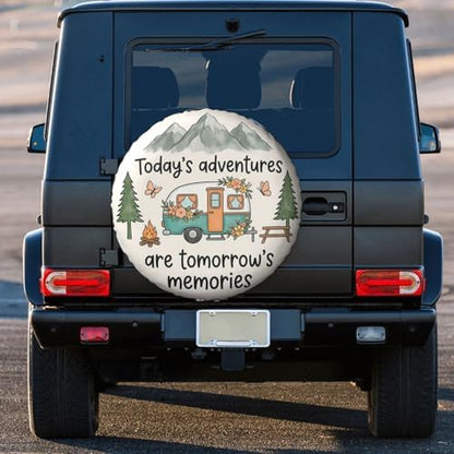 Retro Camper Spare Tire Cover SUV Trailer Truck RV 15 Inch - Image 3