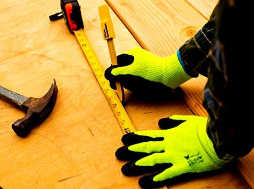 G & F 1516 Premium High Visibility Low Emissions Green Work and Gardening Gloves - Image 3