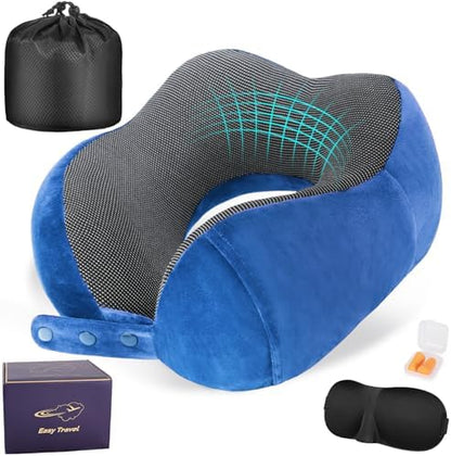 Cirorld Neck Pillow for Traveling, Travel Pillows for Airplanes Dark Blue by CIRORLD