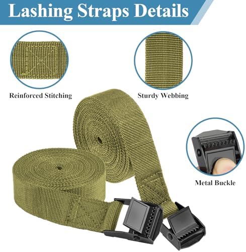 PEASUG Tie Down Straps, 4 Pack Lashing Straps - Image 2