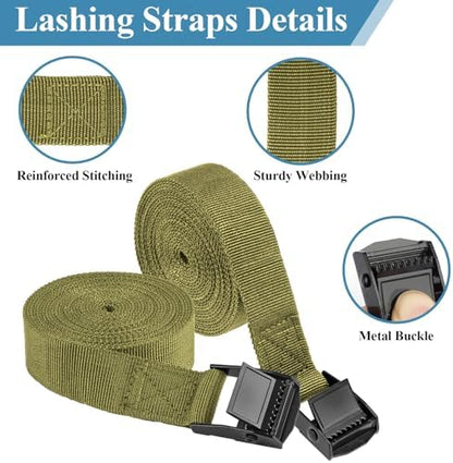 PEASUG Tie Down Straps, 4 Pack Lashing Straps - Image 2