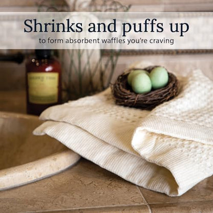 GILDEN TREE Waffle Hand Towels for Bathroom Quick Dry Large Luxury Lint Free - Image 3