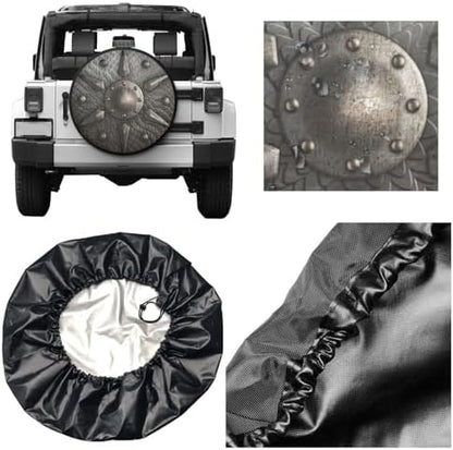 Spare Tire Covers for Trailers, Round Shield Scales Wheel Protectors Dust-Proof - Image 5