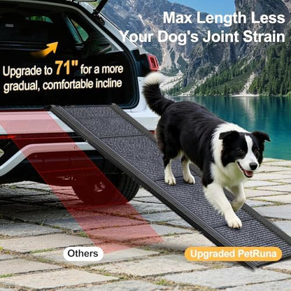 Dog Ramp for Car Truck Sturdy 71" L × 17.2" W Extra-Long Foldable - Image 5