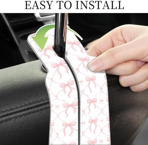 PU Leather Car Seat Hook, Storage Headrest Hanger, Cute Car Backseat Organizer - Image 5