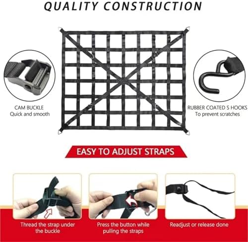 Car Trunk Rooftop Net Mesh Cargo Net Heavy Cargo Net Truck Trailer Dumpster - Image 5