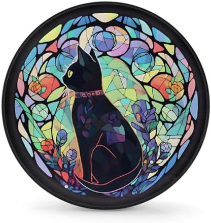 Spare Tire Cover for RV Trailer, Glass Painting Cats Waterproof Sun Leather by cfpolar