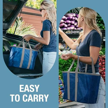 CleverMade EcoBasket Collapsible Grocery Tote, 30L Structured Tote Bag - Image 6
